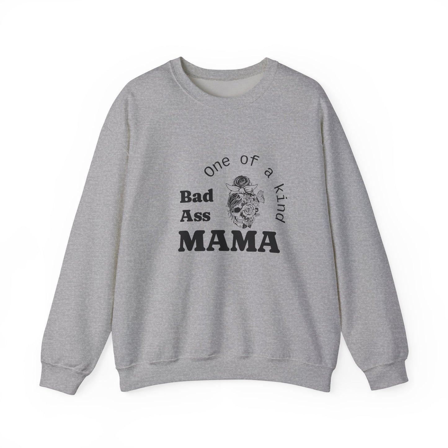 Bad Ass Mama Crewneck Sweatshirt - Unisex Heavy Blend