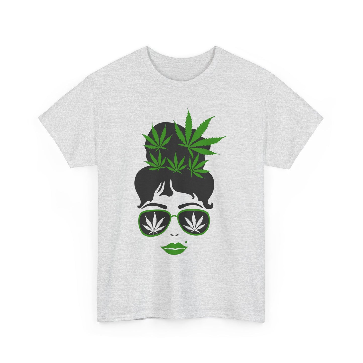 Chic Cannabis Unisex Heavy Cotton Tee - Stylish Green Leaf Design
