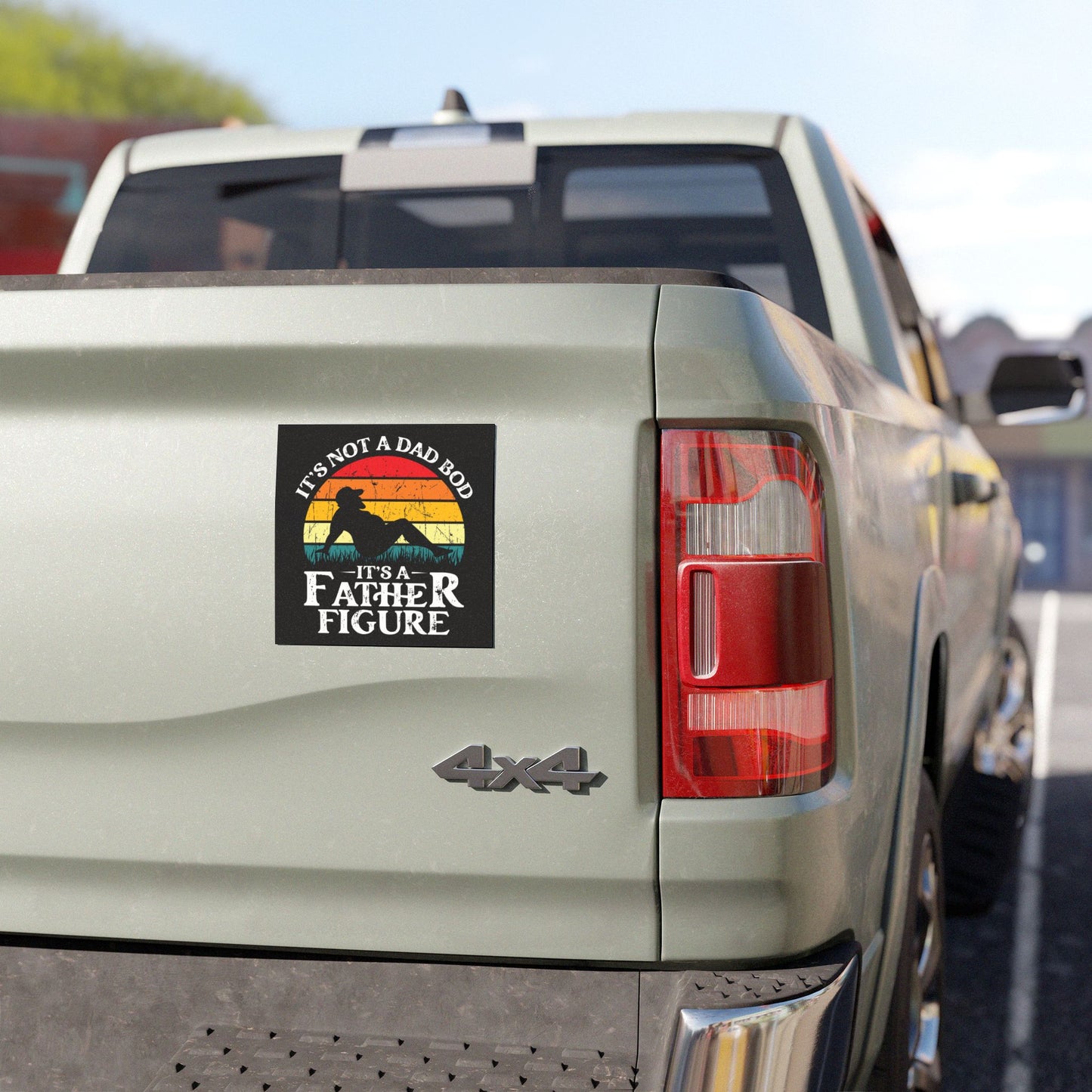Funny Father Figure Car Magnet - Celebrate Dad Bod with Style