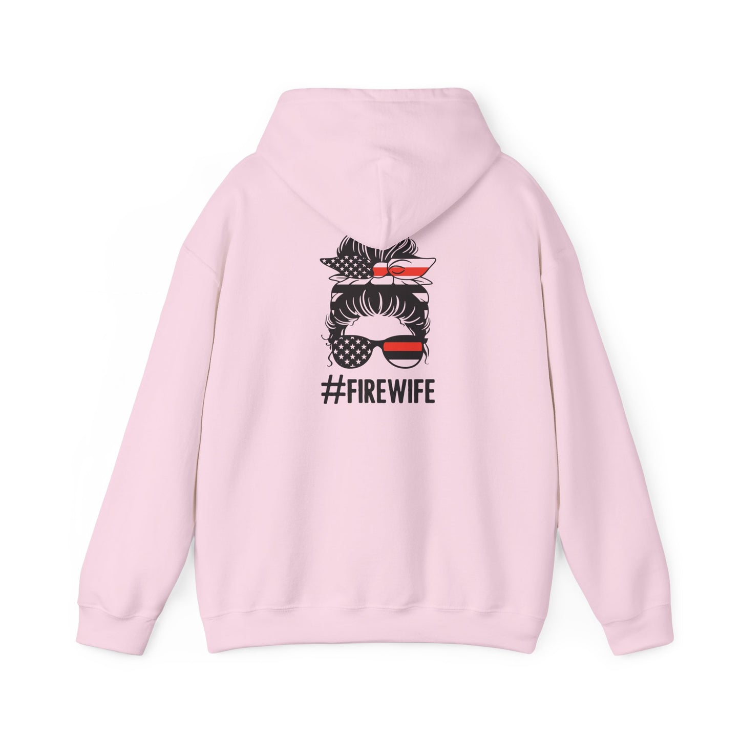 Firefighter Wife Hooded Sweatshirt - Unisex Heavy Blend with Uplifting Design