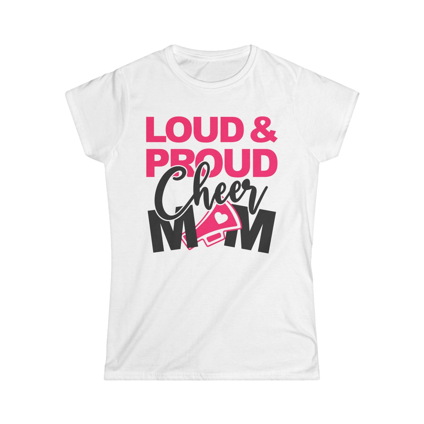 Loud & Proud Cheer Mom Tee | Cheerleading Gift, Sports Apparel, Mother's Day Gift, Team Spirit Shirt, Comfortable Casual Wear, gift for mom, gift for her