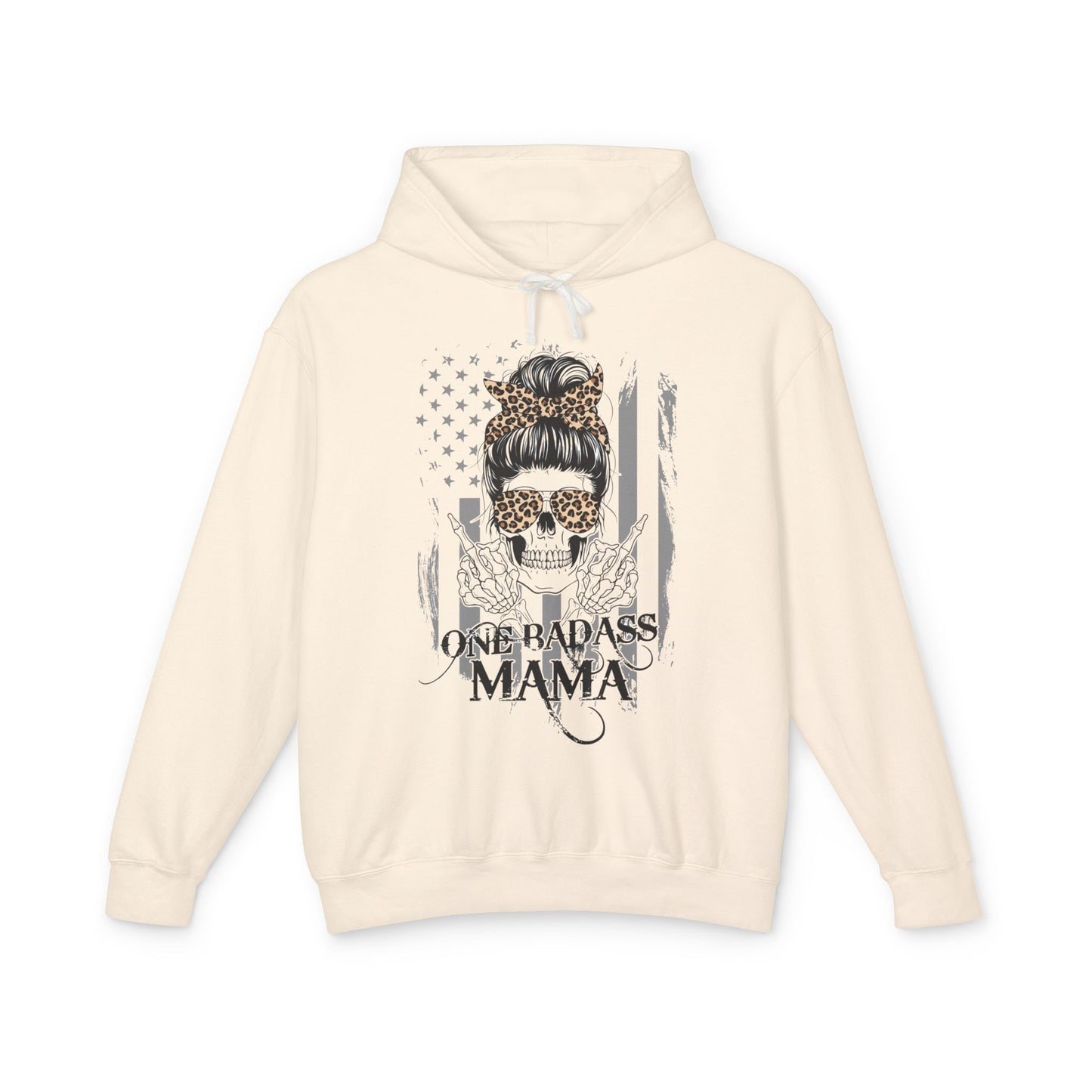 One Badass Mama Hooded Sweatshirt - Unisex Lightweight Sweatshirt for Moms