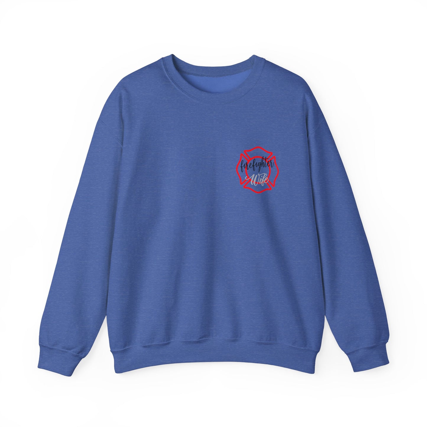Fire Wife Sweatshirt - Unisex Heavy Blend™ Crewneck with Patriotic Design