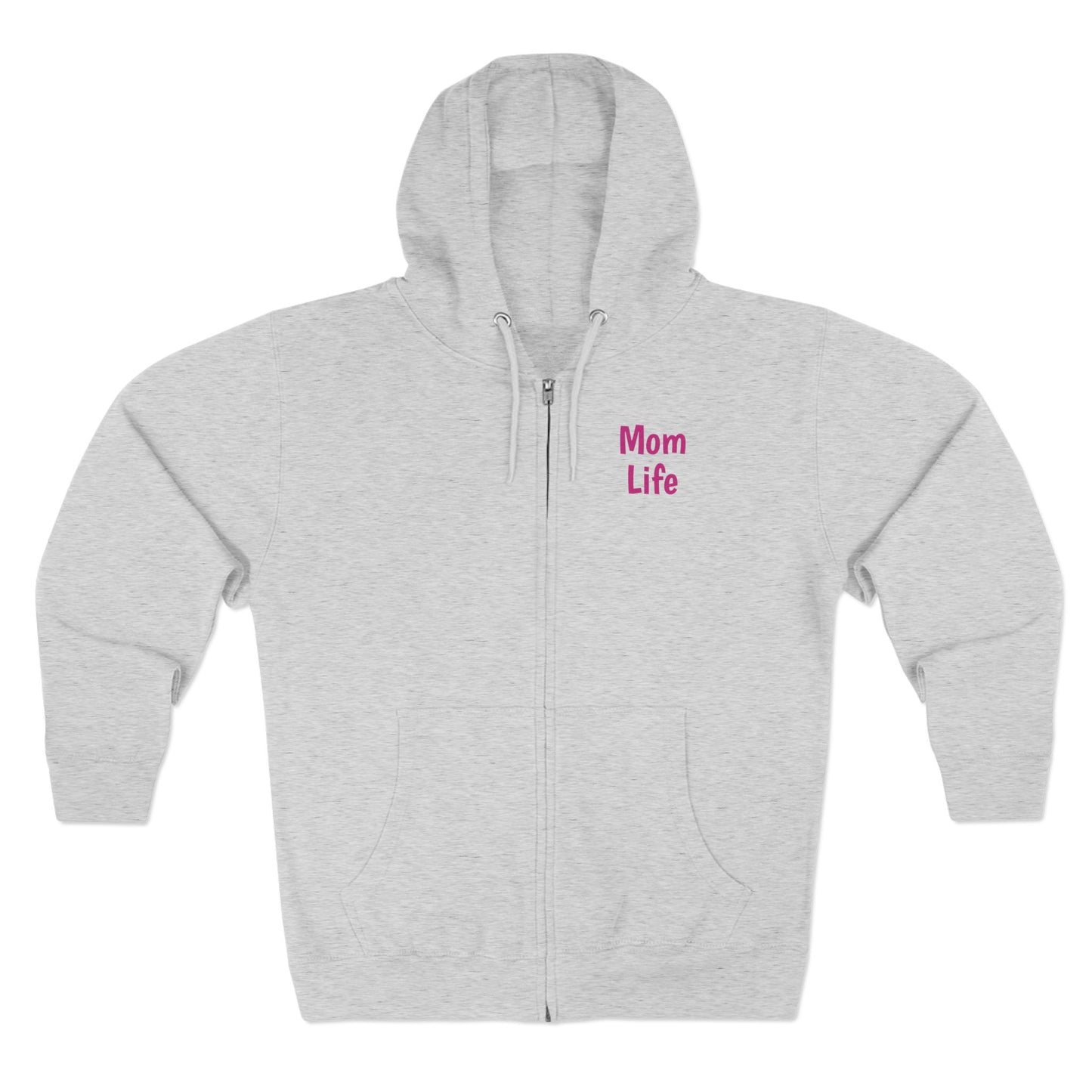 Mom Life Floral Unisex Zip Hoodie - Cozy Casual Wear for Moms
