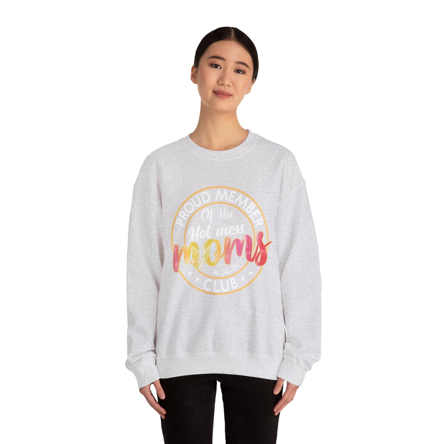 Moms Circle Crewneck Sweatshirt - Cozy Gift for Mothers, Perfect for Mother's Day, Family Gatherings, Casual Wear, Everyday Comfort