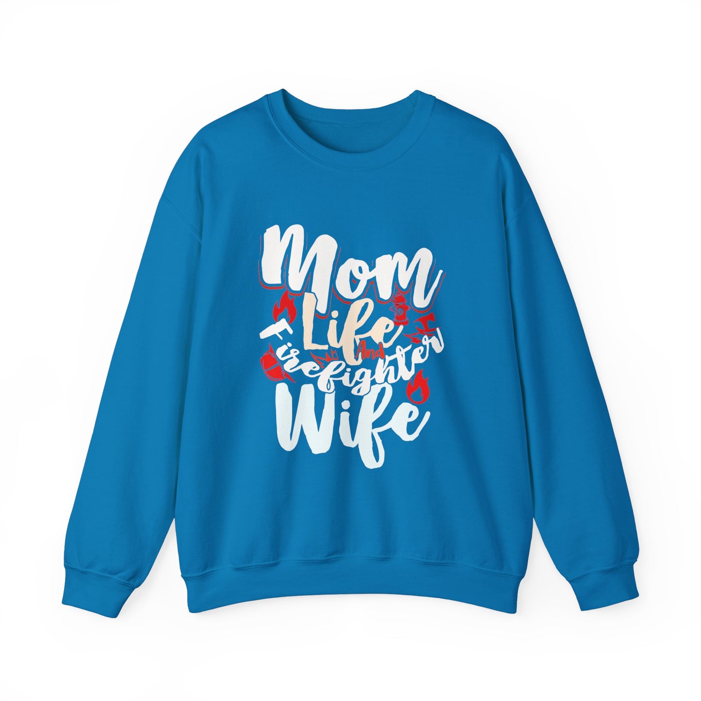 Firefighter Wife Crewneck Sweatshirt - Cozy Apparel for Moms