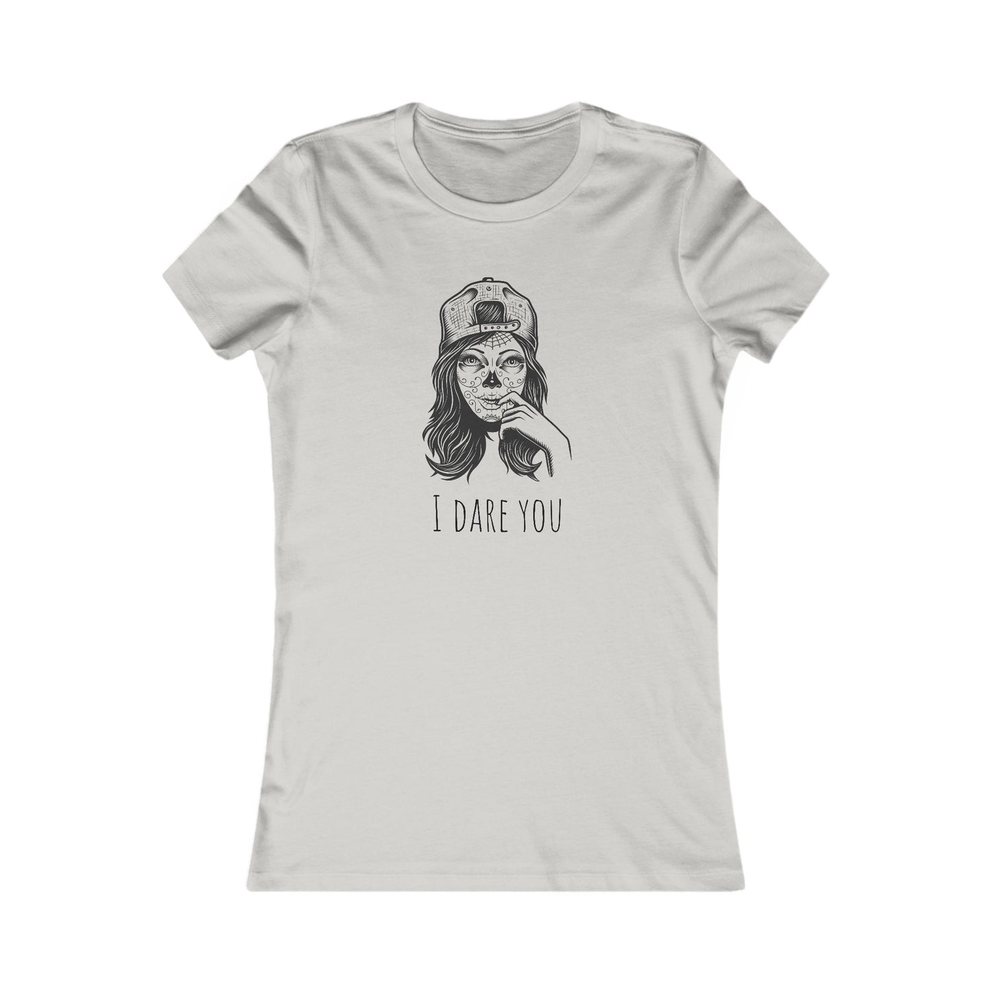 Trendy Graphic Tee, Casual Wear, Unique Gift, Feminine Style, Everyday Comfort, I Dare You, Graphic T-Shirt