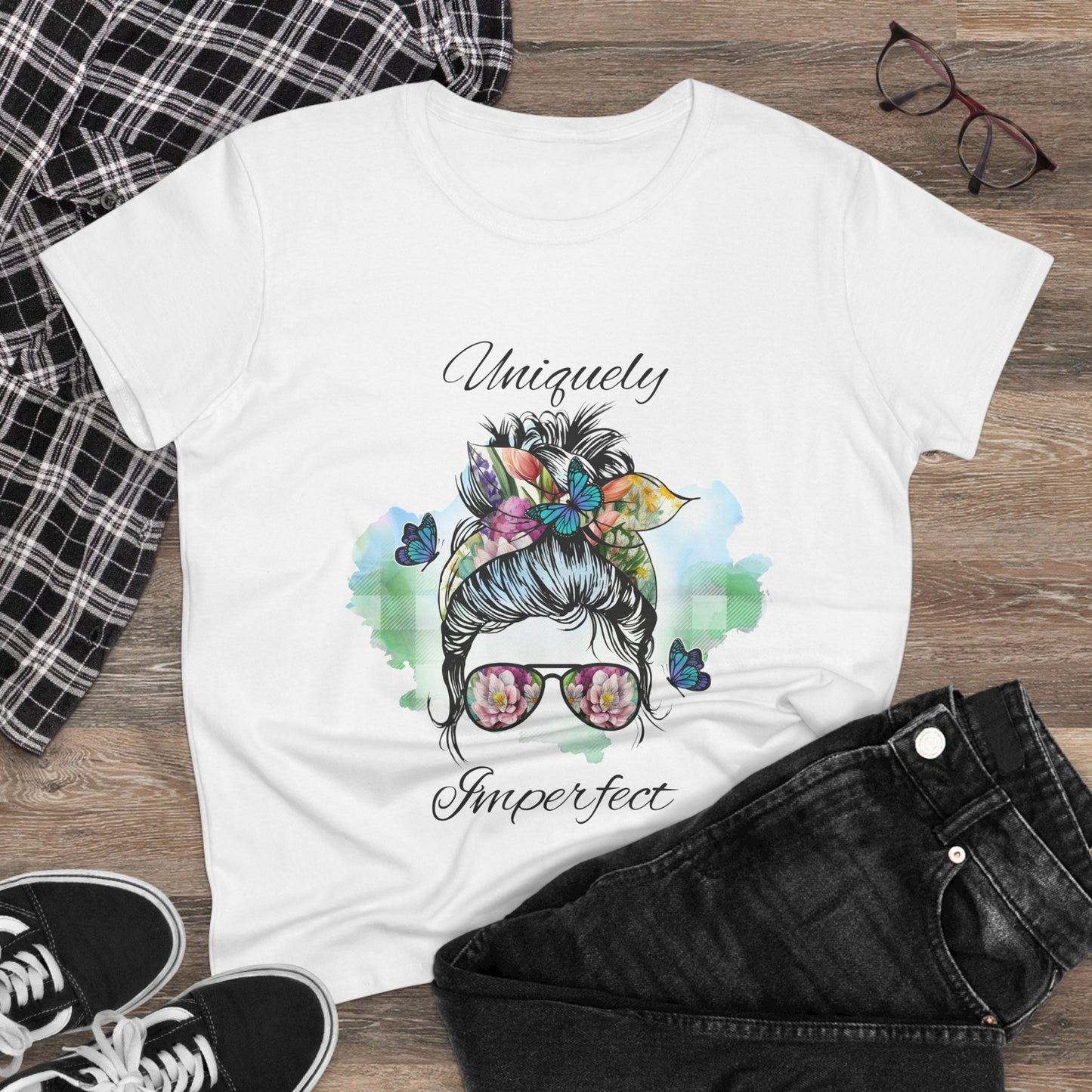 Women's Uniquely Imperfect Graphic Tee - Midweight Cotton Shirt
