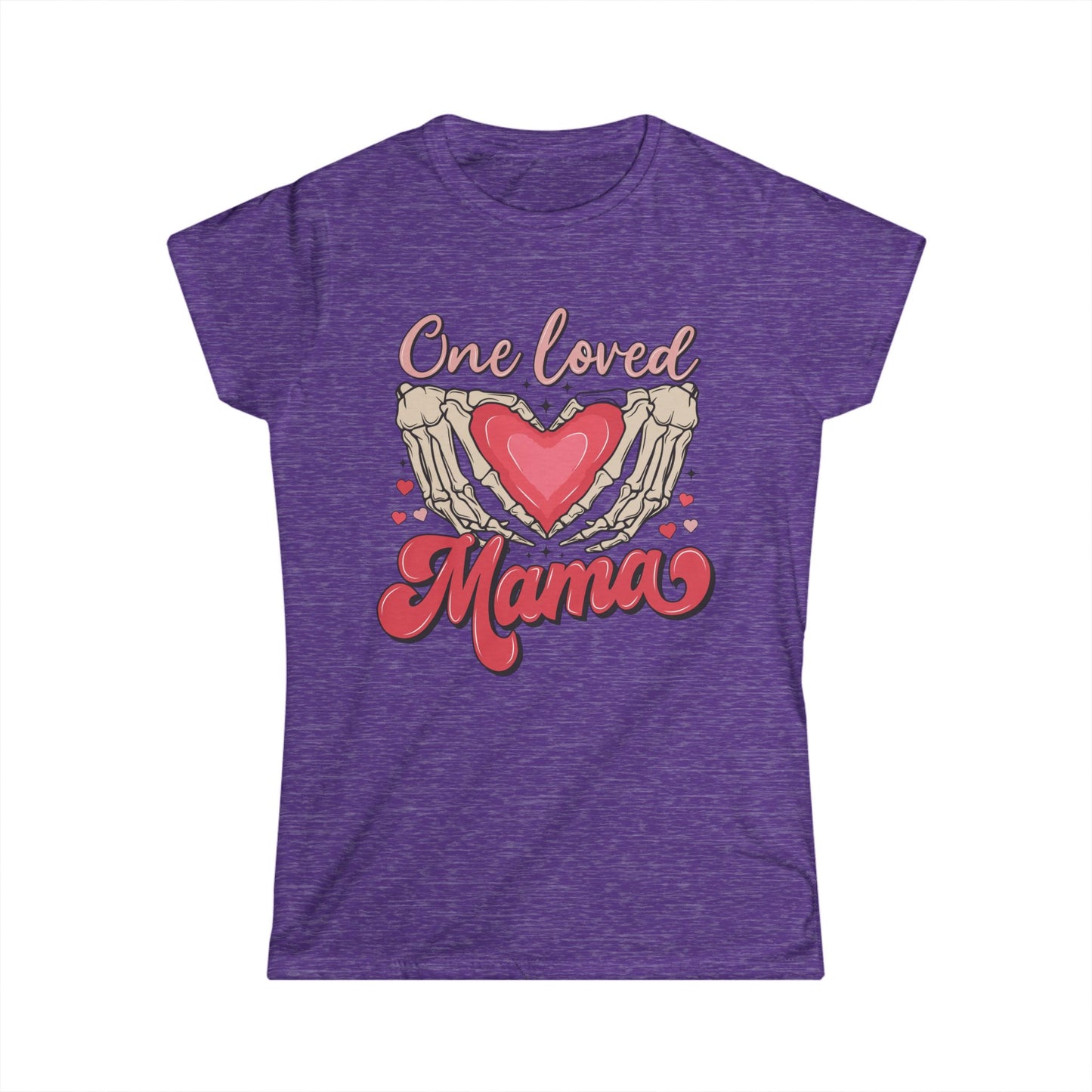 One Loved Mama Softstyle Tee - Cute Heart Graphic for Moms