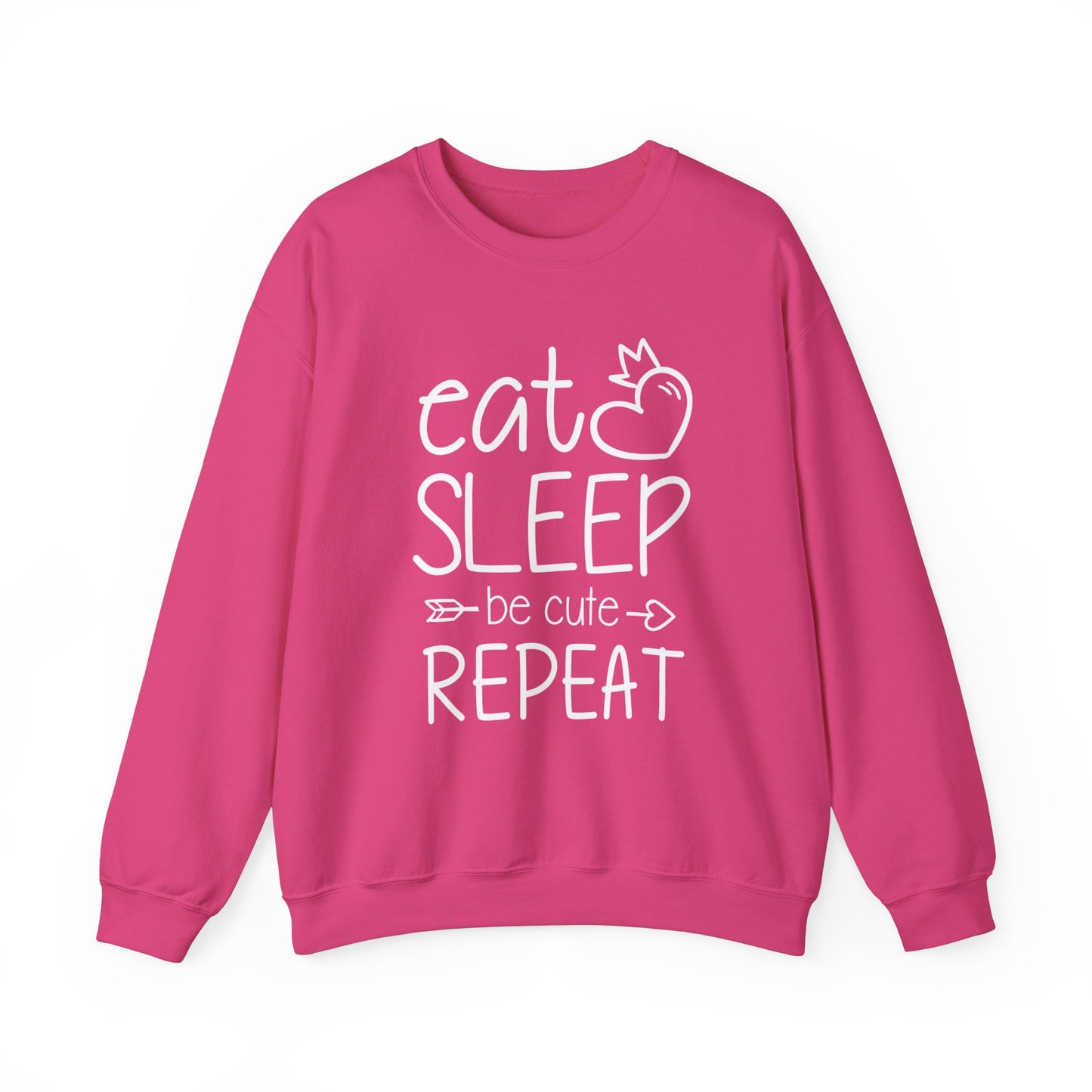 Eat Sleep Be Cute Repeat Crewneck Sweatshirt - Unisex Heavy Blend™