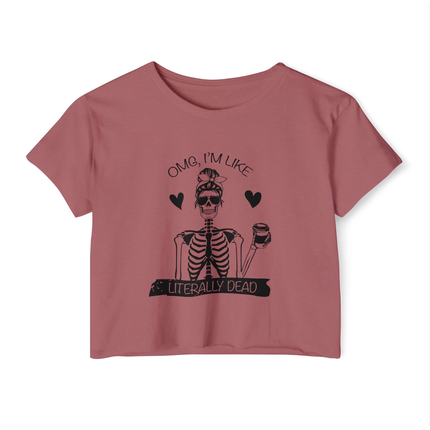 Women's Festival Crop Top, Fun Summer Tee, Halloween Party Shirt, Trendy Graphic Top, Casual Weekend Outfit