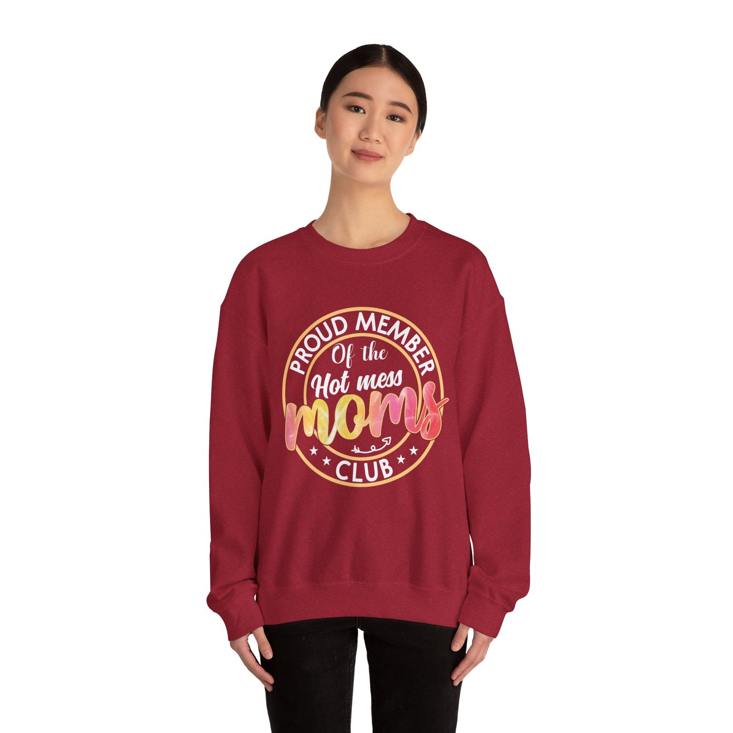 Moms Circle Crewneck Sweatshirt - Cozy Gift for Mothers, Perfect for Mother's Day, Family Gatherings, Casual Wear, Everyday Comfort
