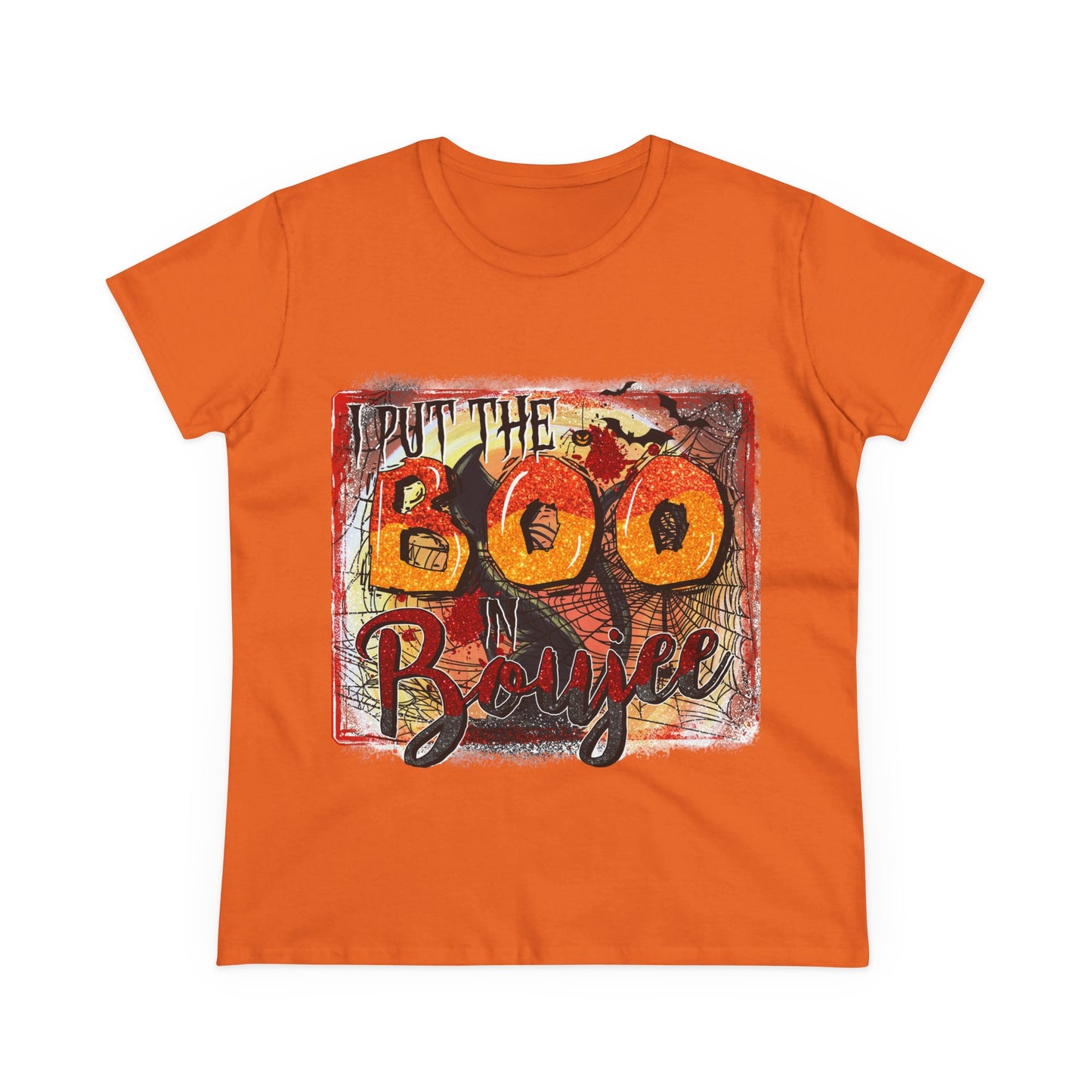 Boo-tiful Cotton Tee for Halloween, Women's Graphic Shirt, Spooky Vibes, Casual Wear, Gift for Her