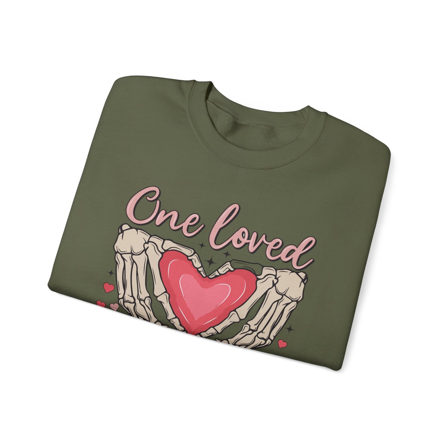 One Loved Mama Crewneck Sweatshirt, Perfect Gift for Moms, Cozy Layer for Birthdays, Mother's Day, Heartfelt Gift Idea