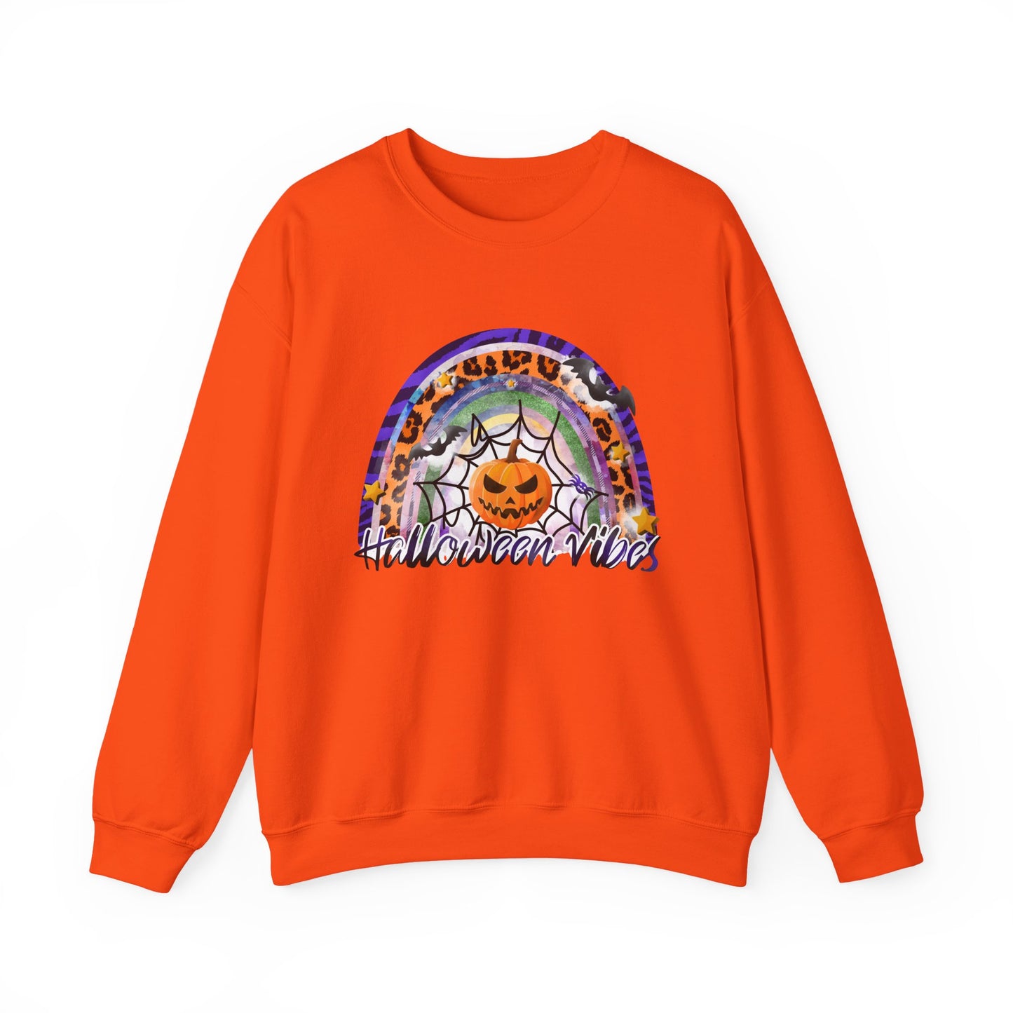 Halloween Vibes Crewneck Sweatshirt | Unisex Autumn Apparel, Cozy Fall Fashion, Halloween Gifts, Spooky Season Outfit, Pumpkin Sweatshirt