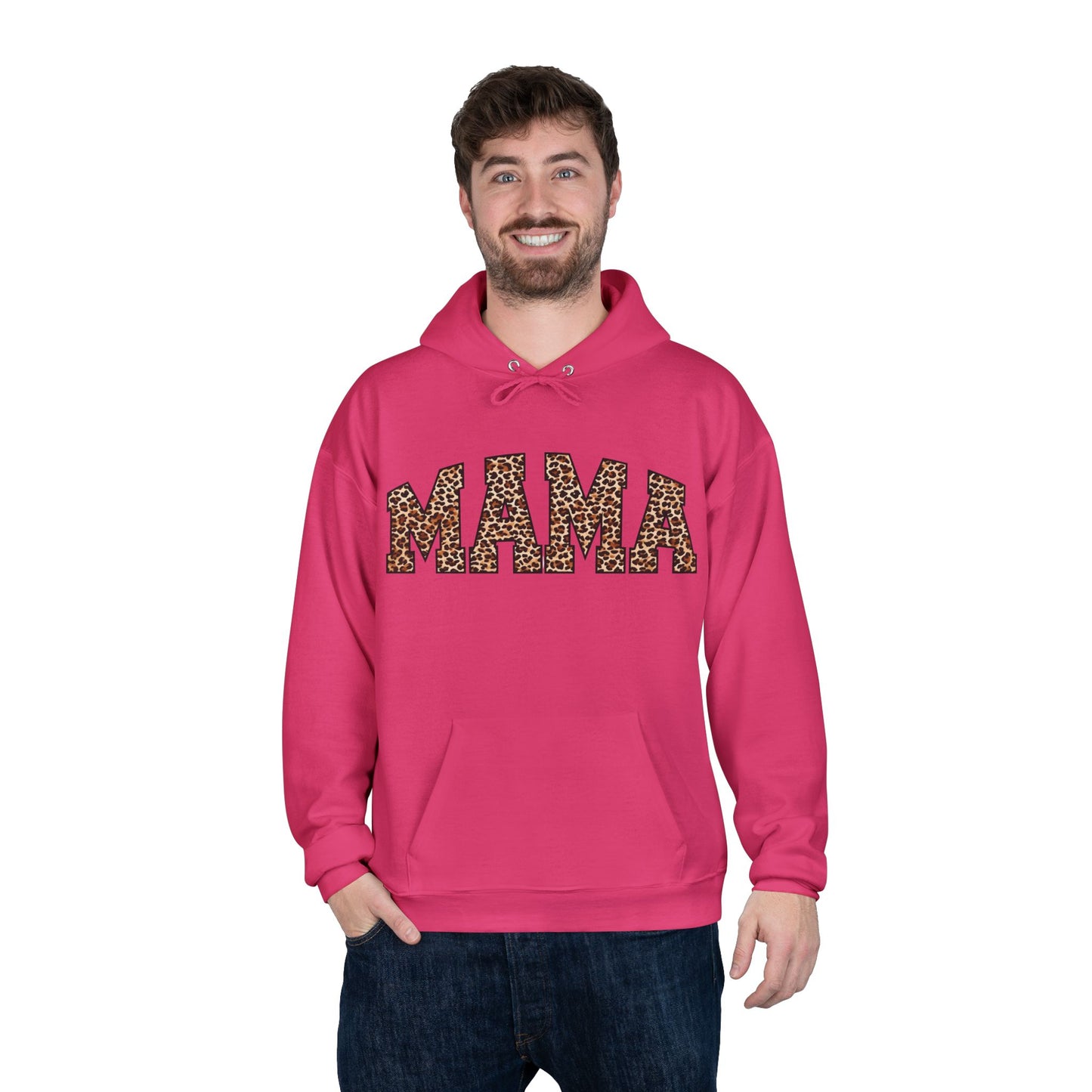 Leopard Print Mama Hoodie - Unisex EcoSmart® Pullover Sweatshirt