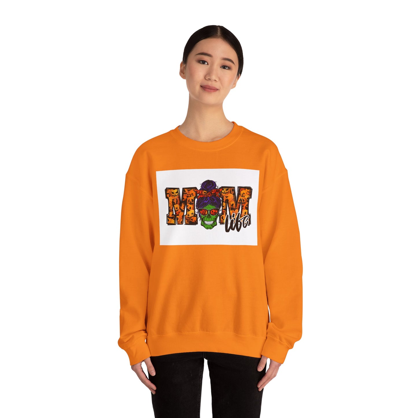 AMOM Life Unisex Heavy Blend™ Crewneck Sweatshirt - Colorful Skull Design