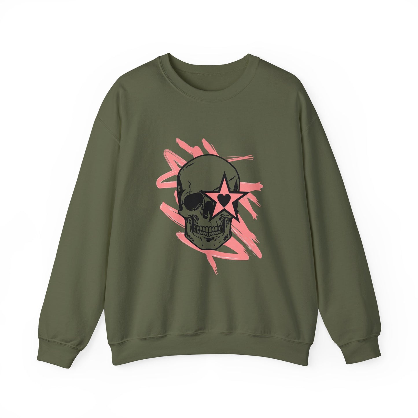 Edgy Skull Graphic Crewneck Sweatshirt - Unisex Heavy Blend™