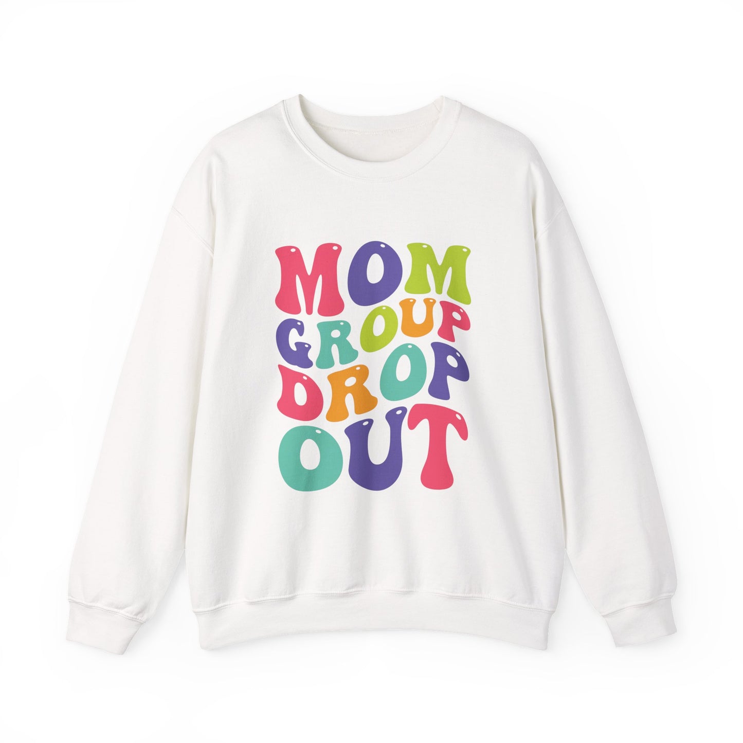 Vibrant Mom Group Dropout Sweatshirt, Cozy Crewneck, Perfect for Moms, Gift for Mother's Day, Casual Wear, Fun Family Gatherings