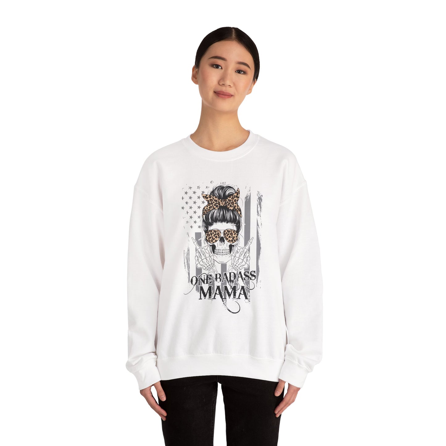 One Badass Mama Sweatshirt - Unisex Crewneck for Strong Women