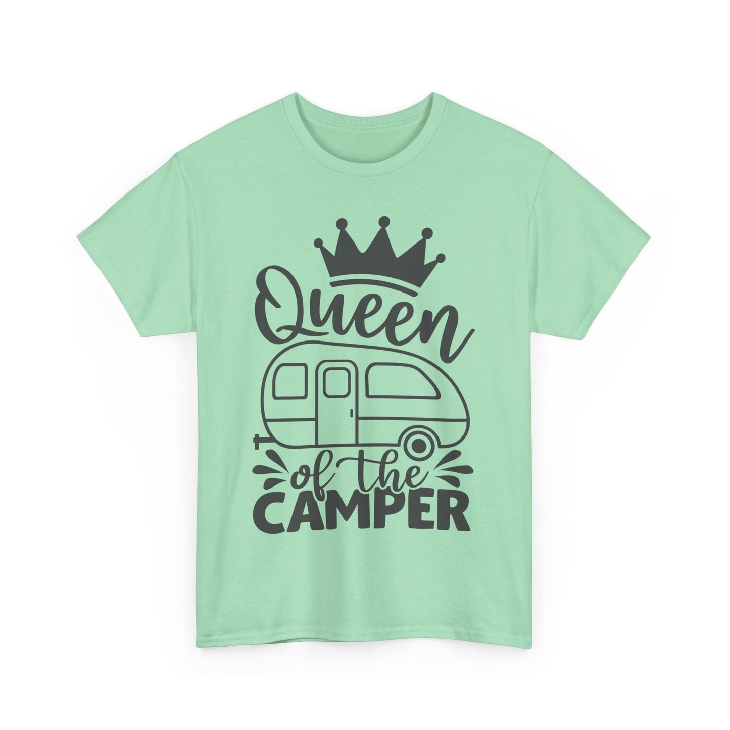 Queen of the Camper Unisex Heavy Cotton Tee - Perfect for Adventure Lovers