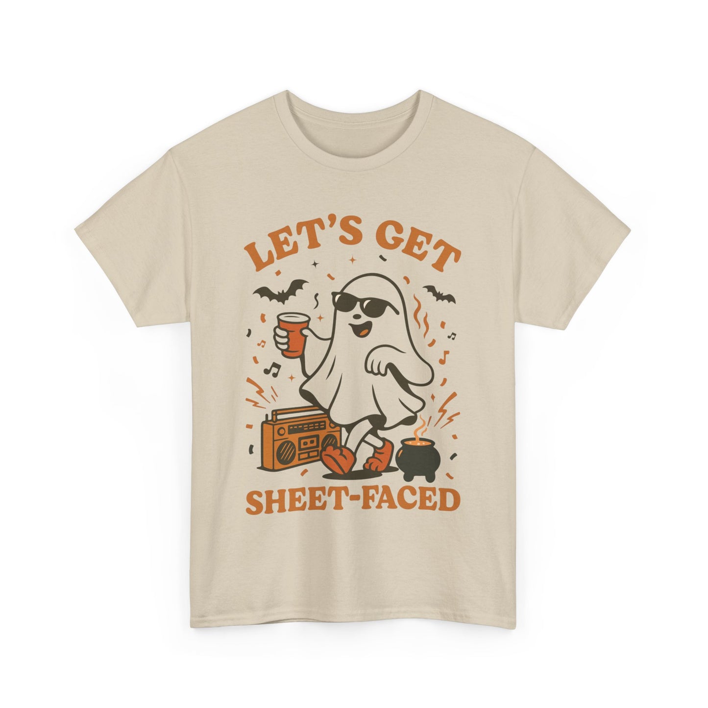 Ghost Party Tee, Halloween Shirt, Unisex Heavy Cotton Tee, Fun Graphic T-Shirt, Casual Wear, October Festivity Apparel