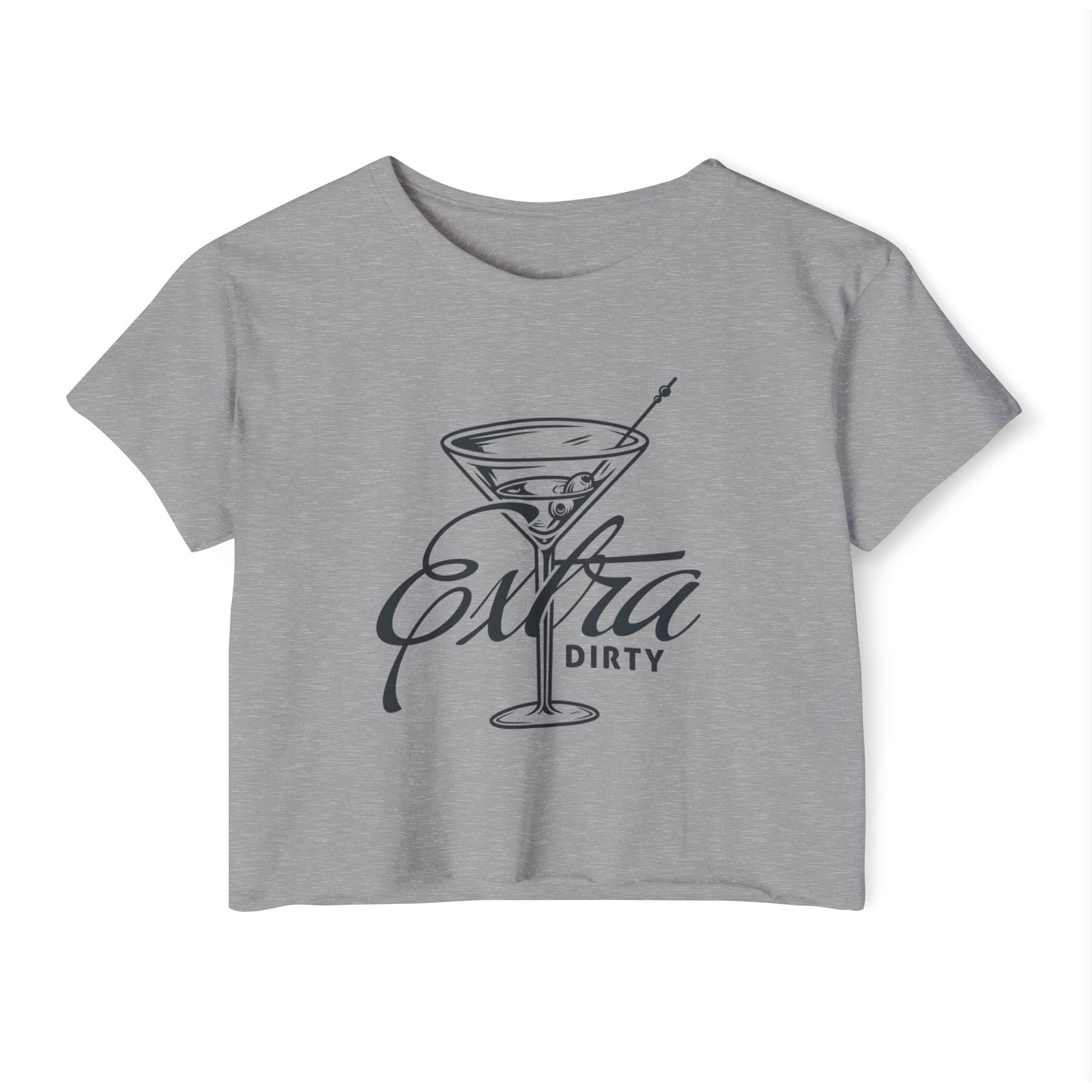 Extra Dirty Cocktail Festival Crop Top | Fun Women's Apparel, Summer Party Shirt, Drink Lover's Top, Gift for Her, Festival Wear