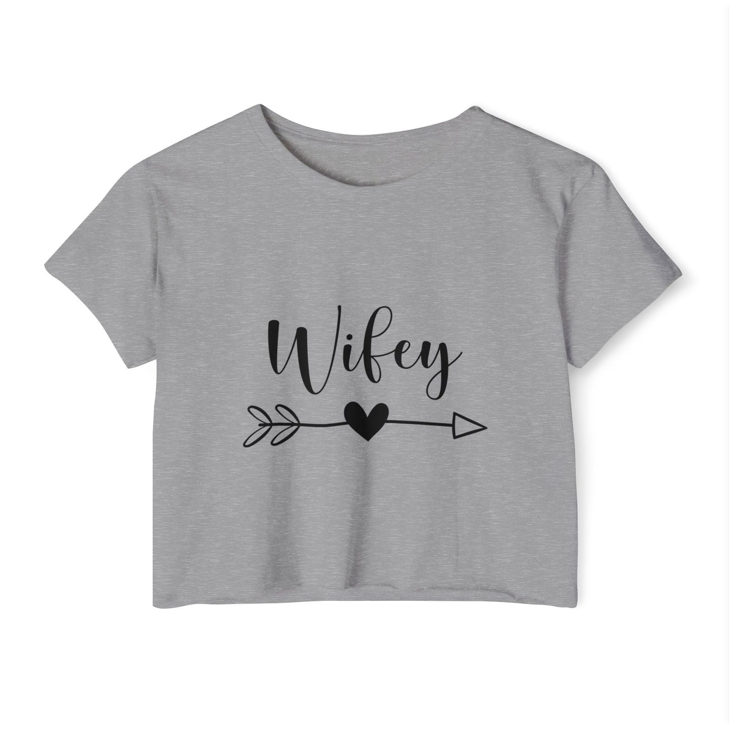 Wifey Festival Crop Top, Women's Crop Tee, Cute Summer Top, Boho Style Shirt, Gift for Her, Anniversary Gift, Trendy Clothing