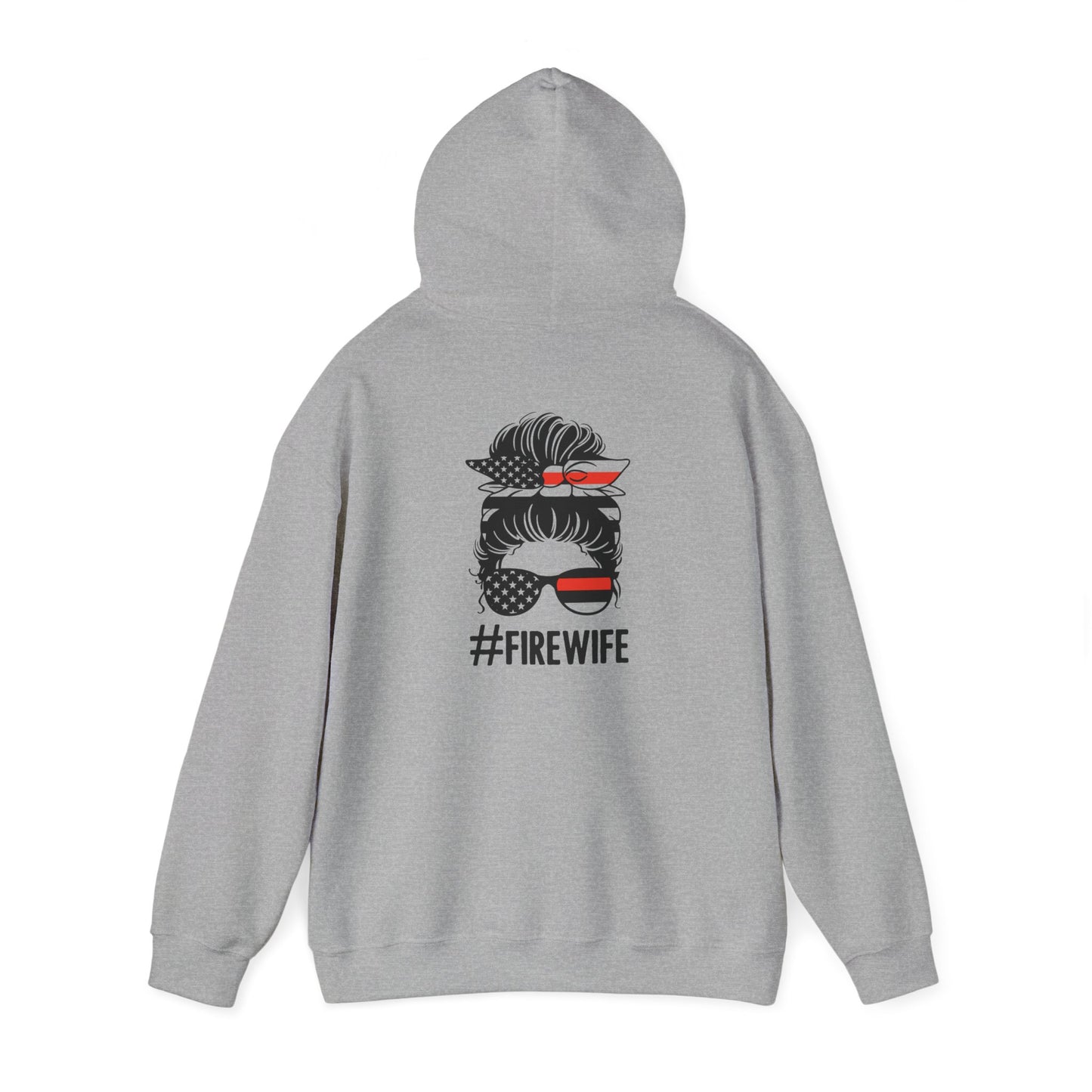 Firefighter Wife Hooded Sweatshirt - Unisex Heavy Blend with Uplifting Design