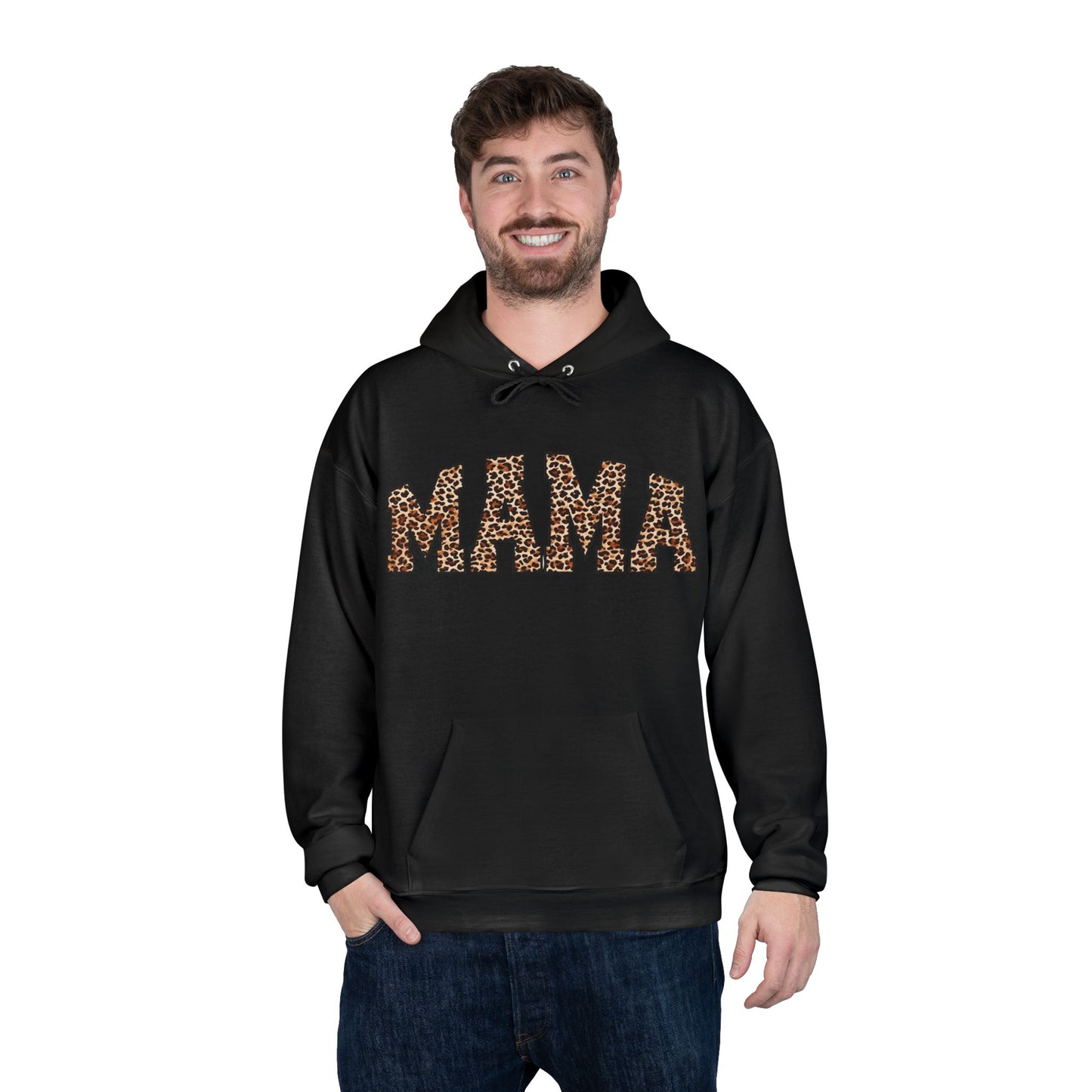 Leopard Print Mama Hoodie - Unisex EcoSmart® Pullover Sweatshirt