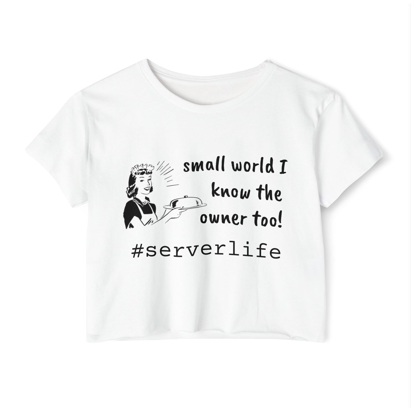 Festival Crop Top for Servers, Cute Server Life Shirt, Women's Graphic Tee, Summer Festival Outfit, Fun Restaurant Top, Gift for Servers