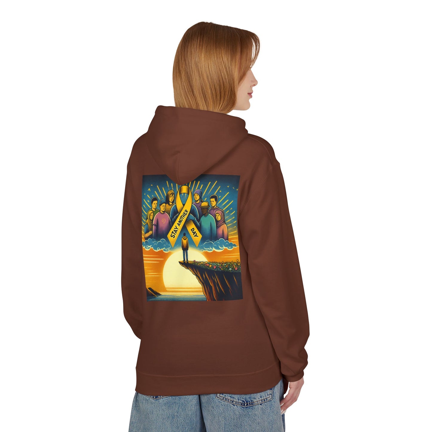 Stay Another Day Hoodie, Inspirational Fleece Sweatshirt, Unisex Gift, Motivational Apparel, Casual Hoodie for Everyday Wear