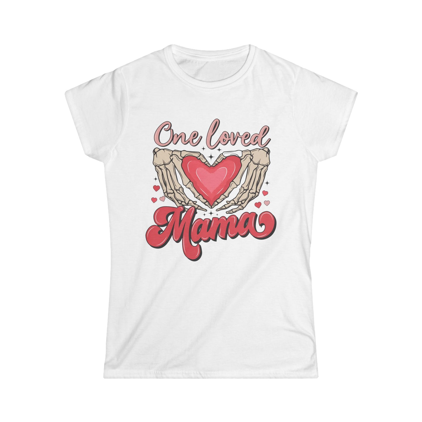 One Loved Mama Softstyle Tee - Cute Heart Graphic for Moms