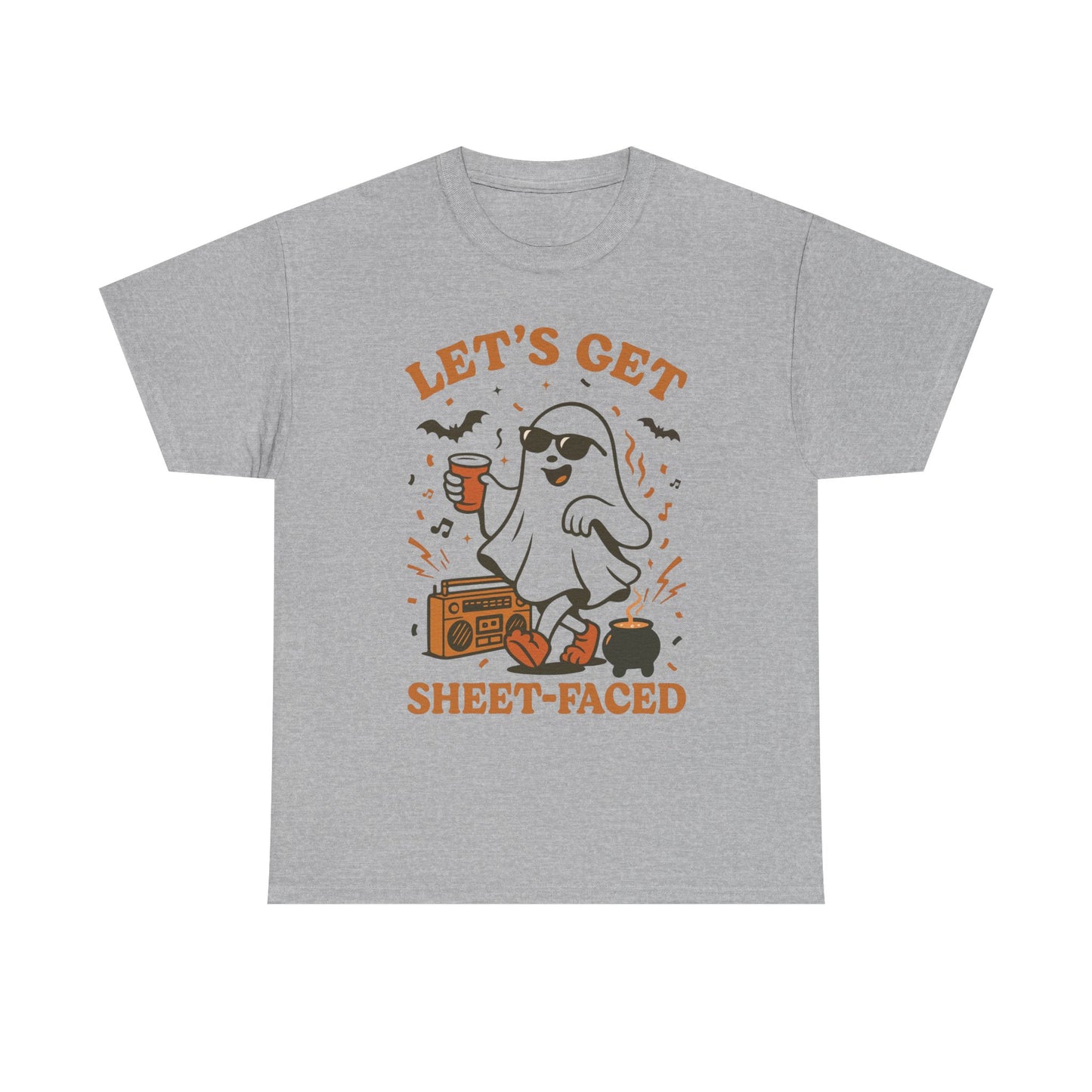 Ghost Party Tee, Halloween Shirt, Unisex Heavy Cotton Tee, Fun Graphic T-Shirt, Casual Wear, October Festivity Apparel