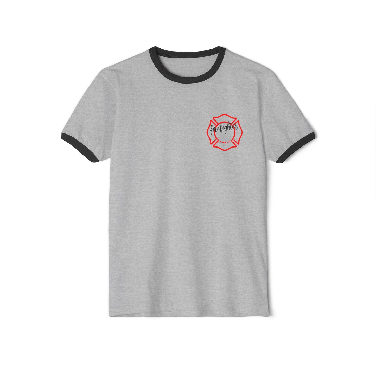 Fire Wife Unisex Cotton Ringer T-Shirt - Supportive & Stylish Apparel for Firefighters' Families