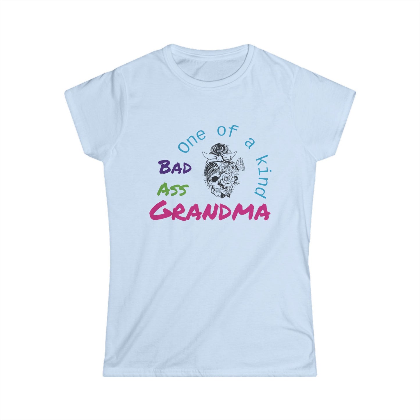 Bad Ass Grandma Women's Softstyle Tee - Fun, Unique Gift for Grandmothers