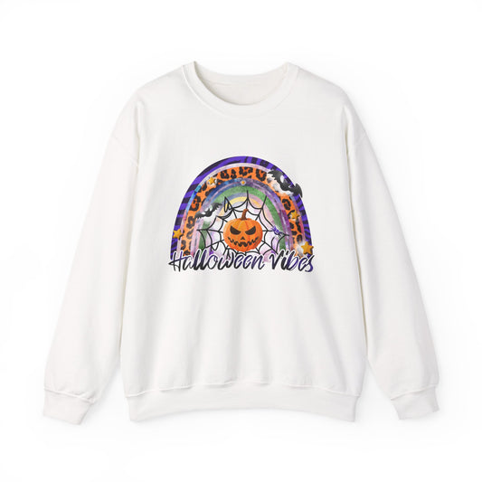 Halloween Vibes Crewneck Sweatshirt | Unisex Autumn Apparel, Cozy Fall Fashion, Halloween Gifts, Spooky Season Outfit, Pumpkin Sweatshirt