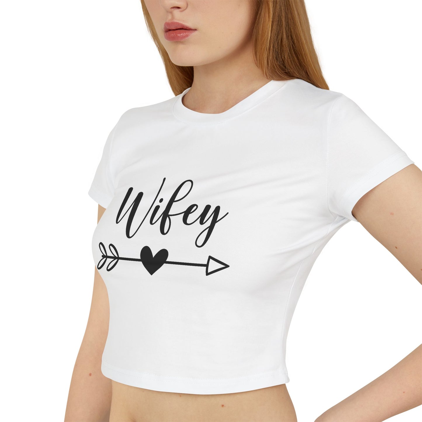Wifey Baby Tee, Cute Women's T-Shirt, Fun Gift for Her, Casual Top, Anniversary Outfit, Valentine's Day Gift