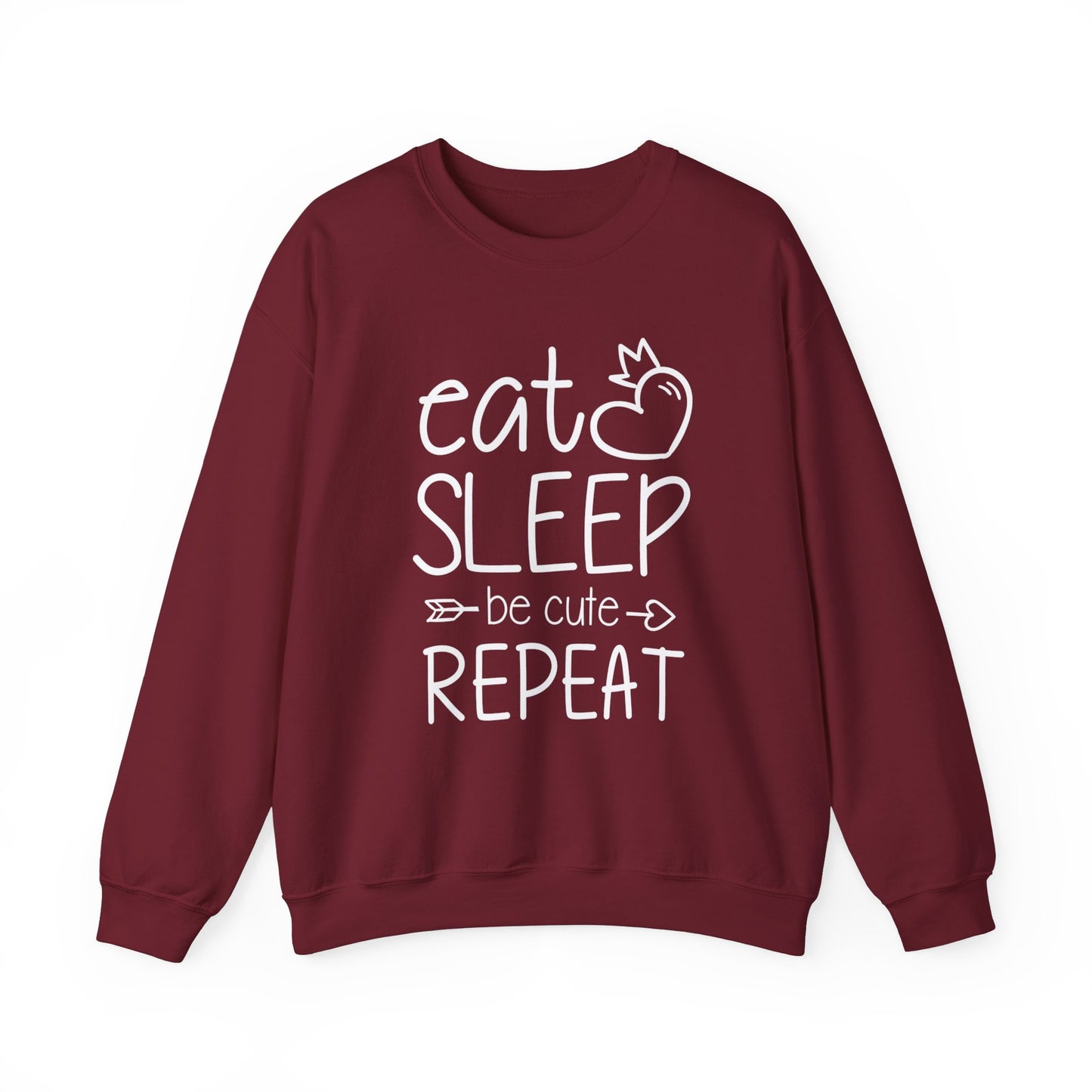 Eat Sleep Be Cute Repeat Crewneck Sweatshirt - Unisex Heavy Blend™