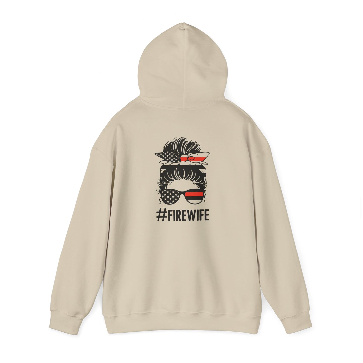 Firefighter Wife Hooded Sweatshirt - Unisex Heavy Blend with Uplifting Design