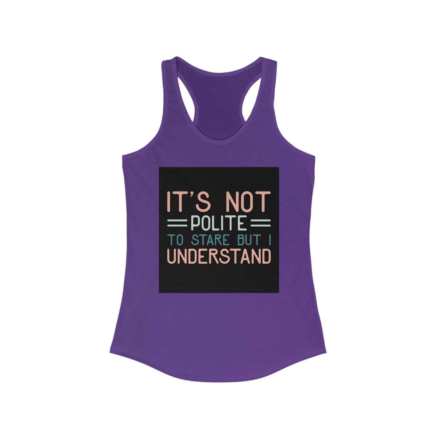 Women's Funny Racerback Tank, Perfect for Summer, Gift for Friends, Casual Wear, Workout Top, Lightweight and Comfy