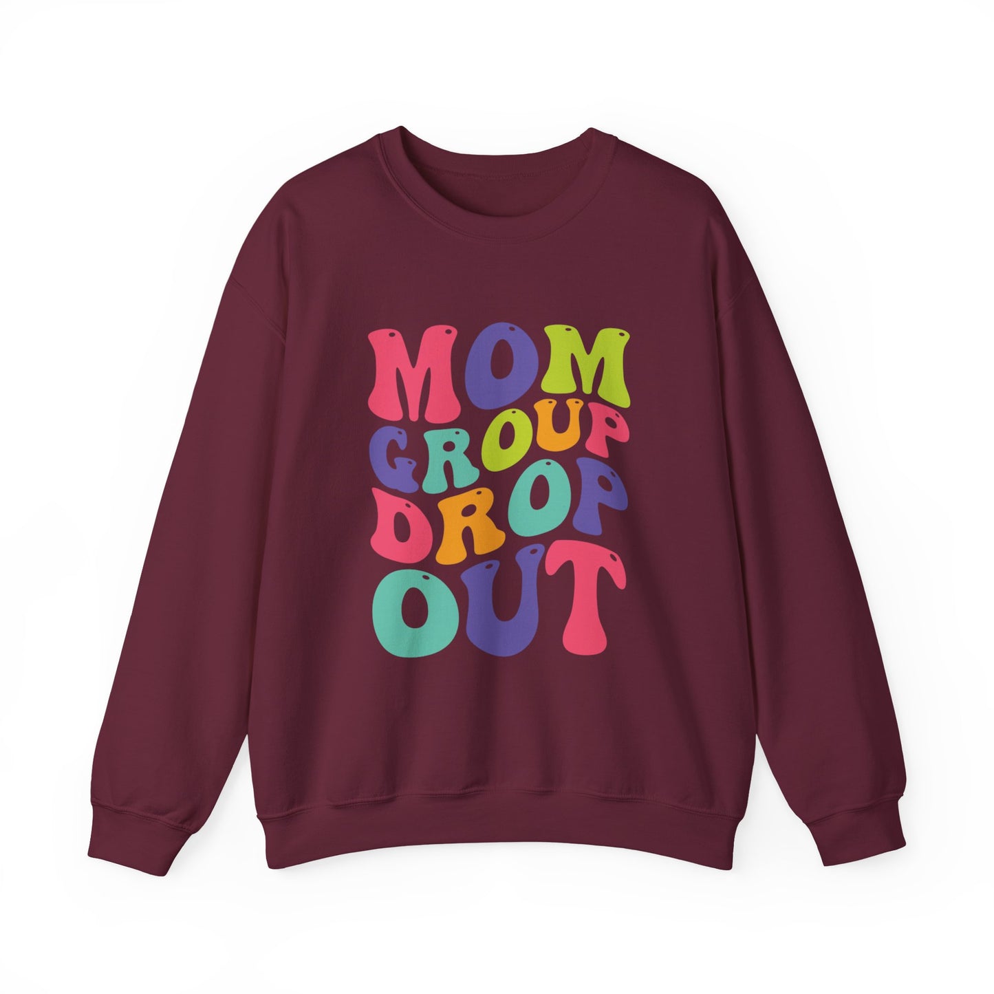Vibrant Mom Group Dropout Sweatshirt, Cozy Crewneck, Perfect for Moms, Gift for Mother's Day, Casual Wear, Fun Family Gatherings