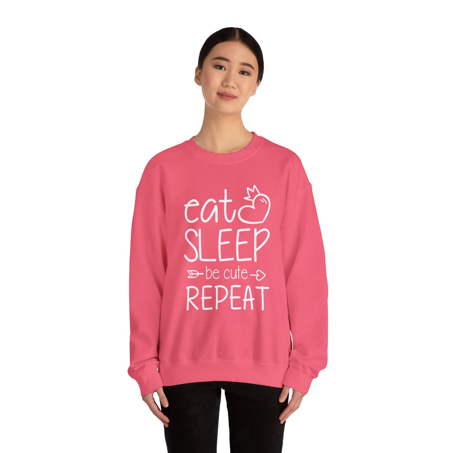 Eat Sleep Be Cute Repeat Crewneck Sweatshirt - Unisex Heavy Blend™