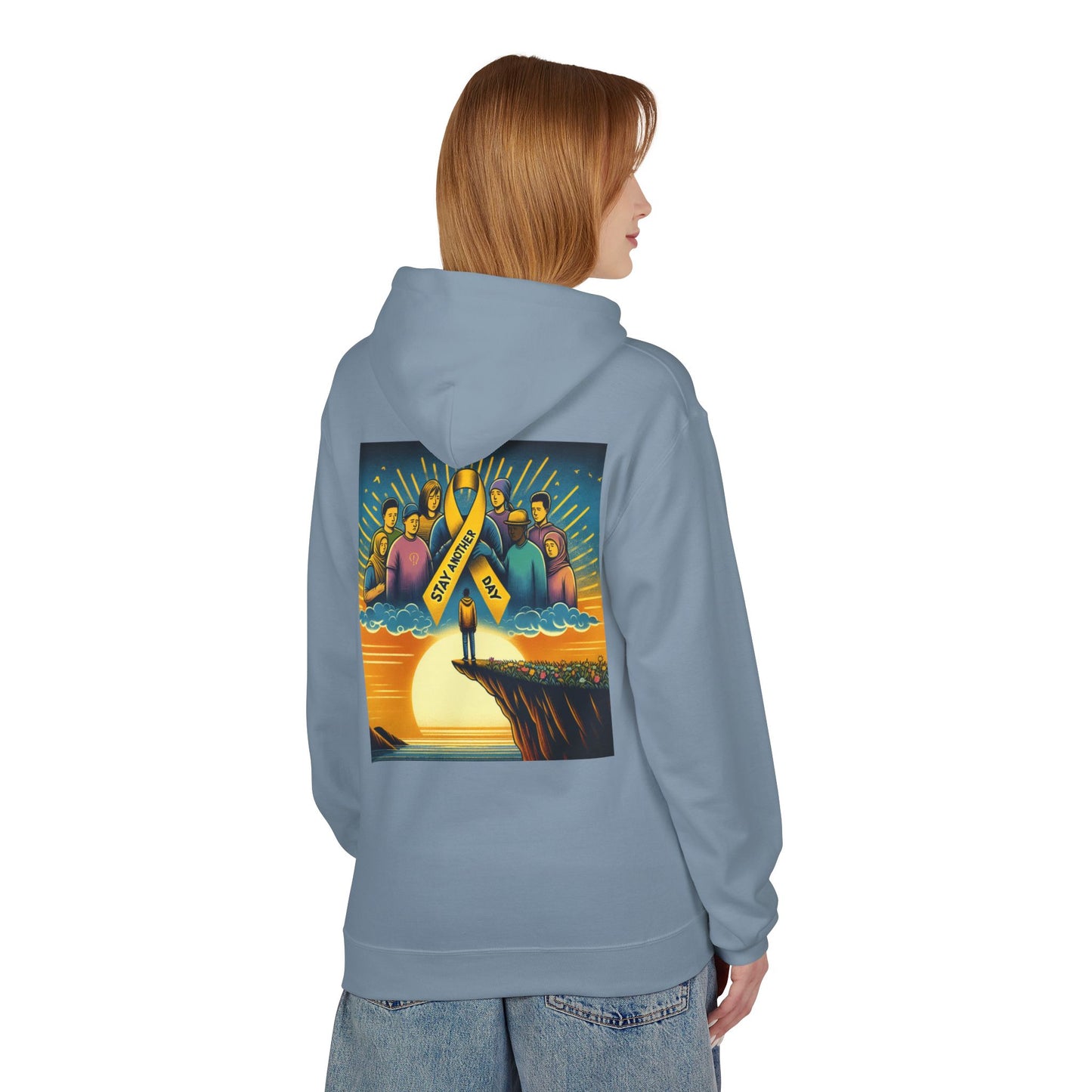 Stay Another Day Hoodie, Inspirational Fleece Sweatshirt, Unisex Gift, Motivational Apparel, Casual Hoodie for Everyday Wear