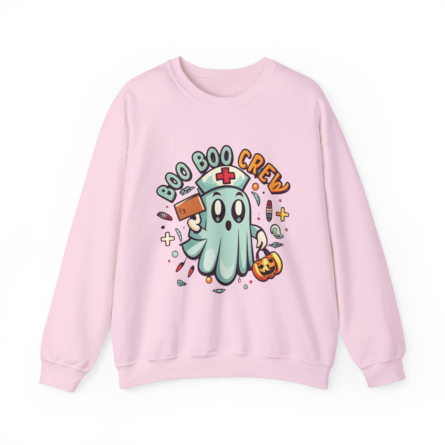 Halloween Ghost Crewneck Sweatshirt, Unisex Sweatshirt, Boo Boo Crew Sweatshirt, Cute Halloween Sweater, Cozy Fall Apparel