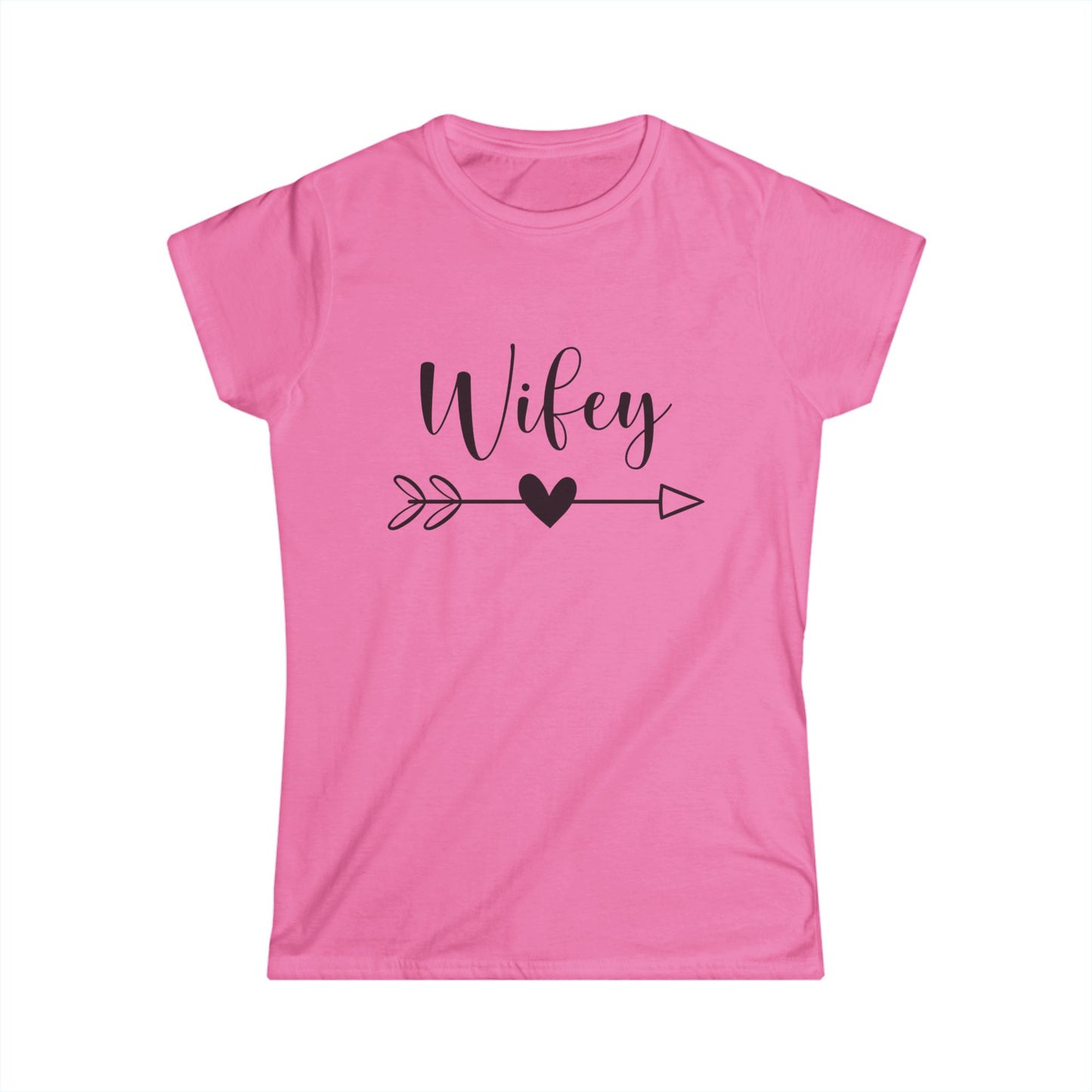 Wifey Softstyle Tee, Cute Gift for Newlyweds, Engagement, Bride, Bridal Shower, Couple Matching Tops