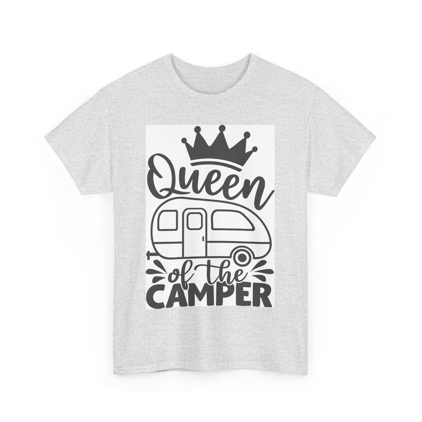 Queen of the Camper Unisex Heavy Cotton Tee - Perfect for Camping Enthusiasts