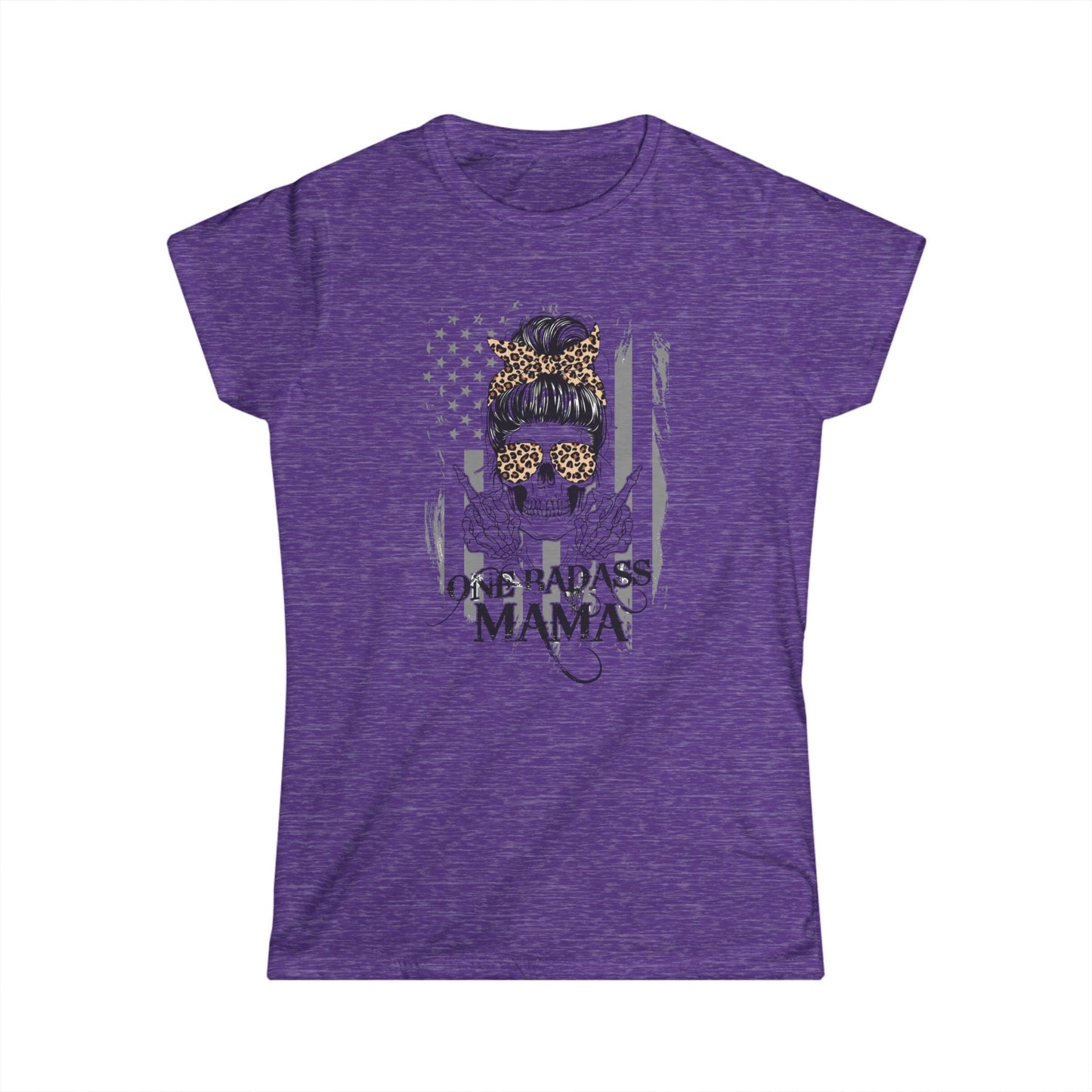 One Badass Mama Women's Softstyle Tee - Trendy Graphic T-Shirt for Moms
