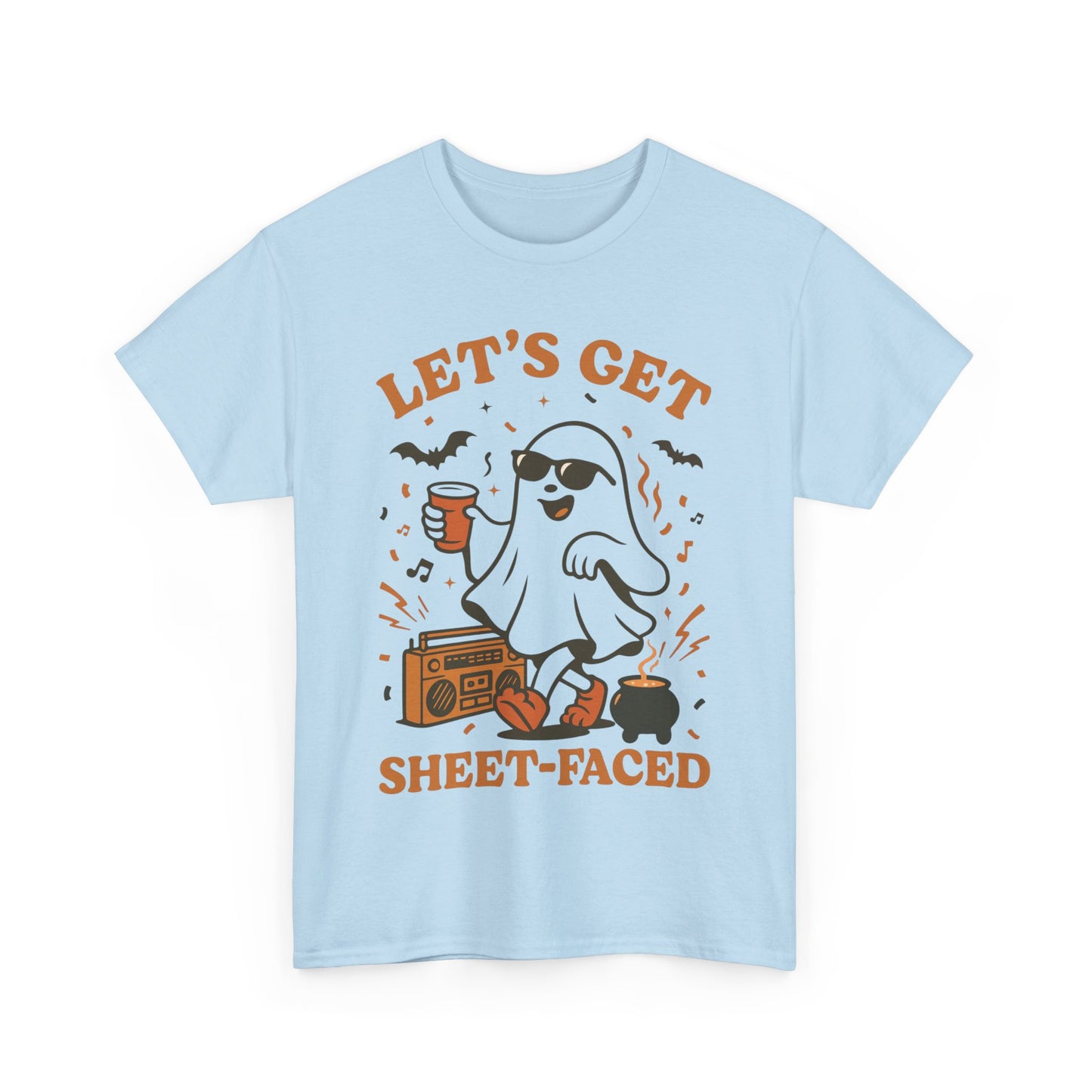 Ghost Party Tee, Halloween Shirt, Unisex Heavy Cotton Tee, Fun Graphic T-Shirt, Casual Wear, October Festivity Apparel
