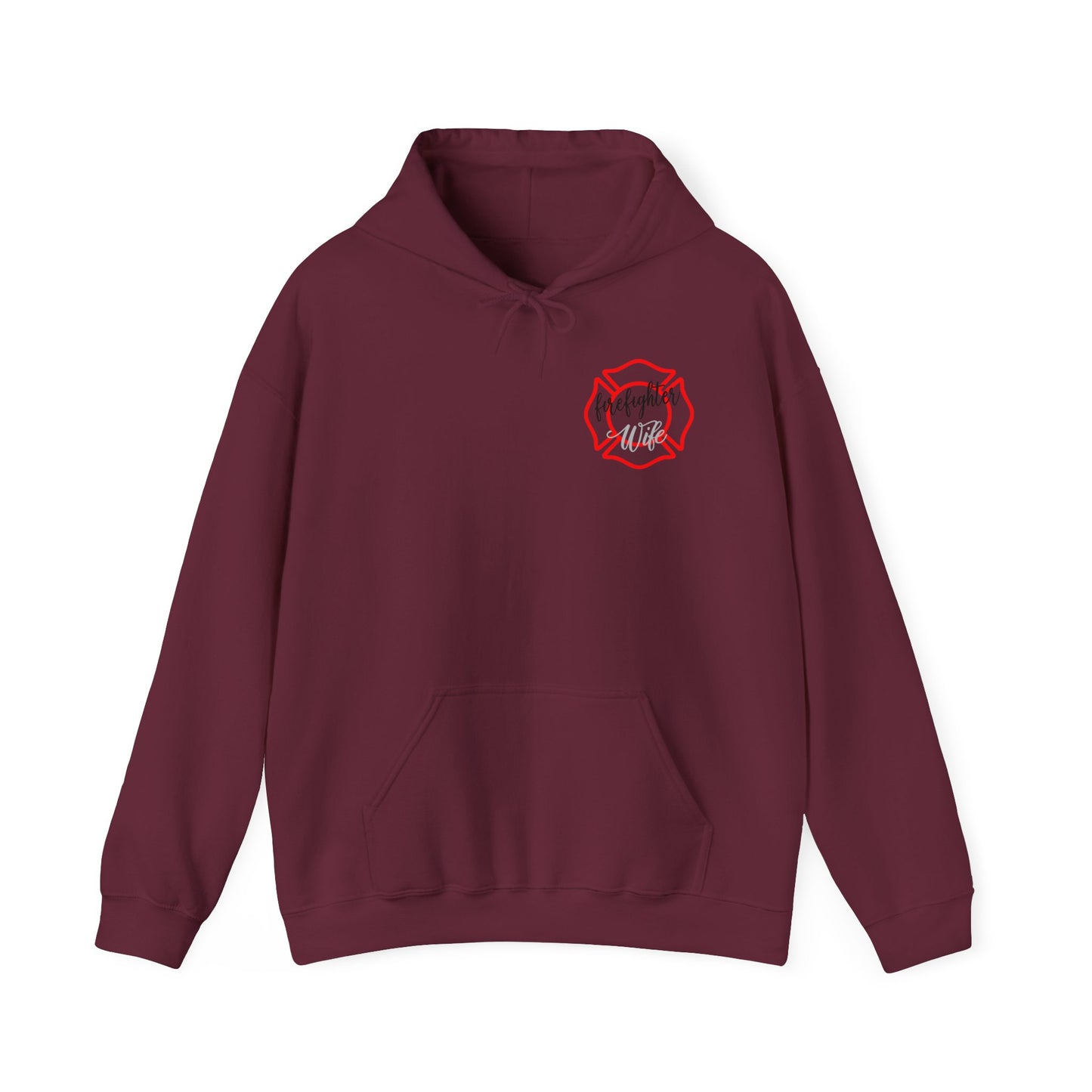 Firefighter Wife Hooded Sweatshirt - Unisex Heavy Blend™ - Support & Honor